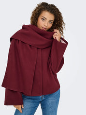 Elba Wine Scarf Jacket