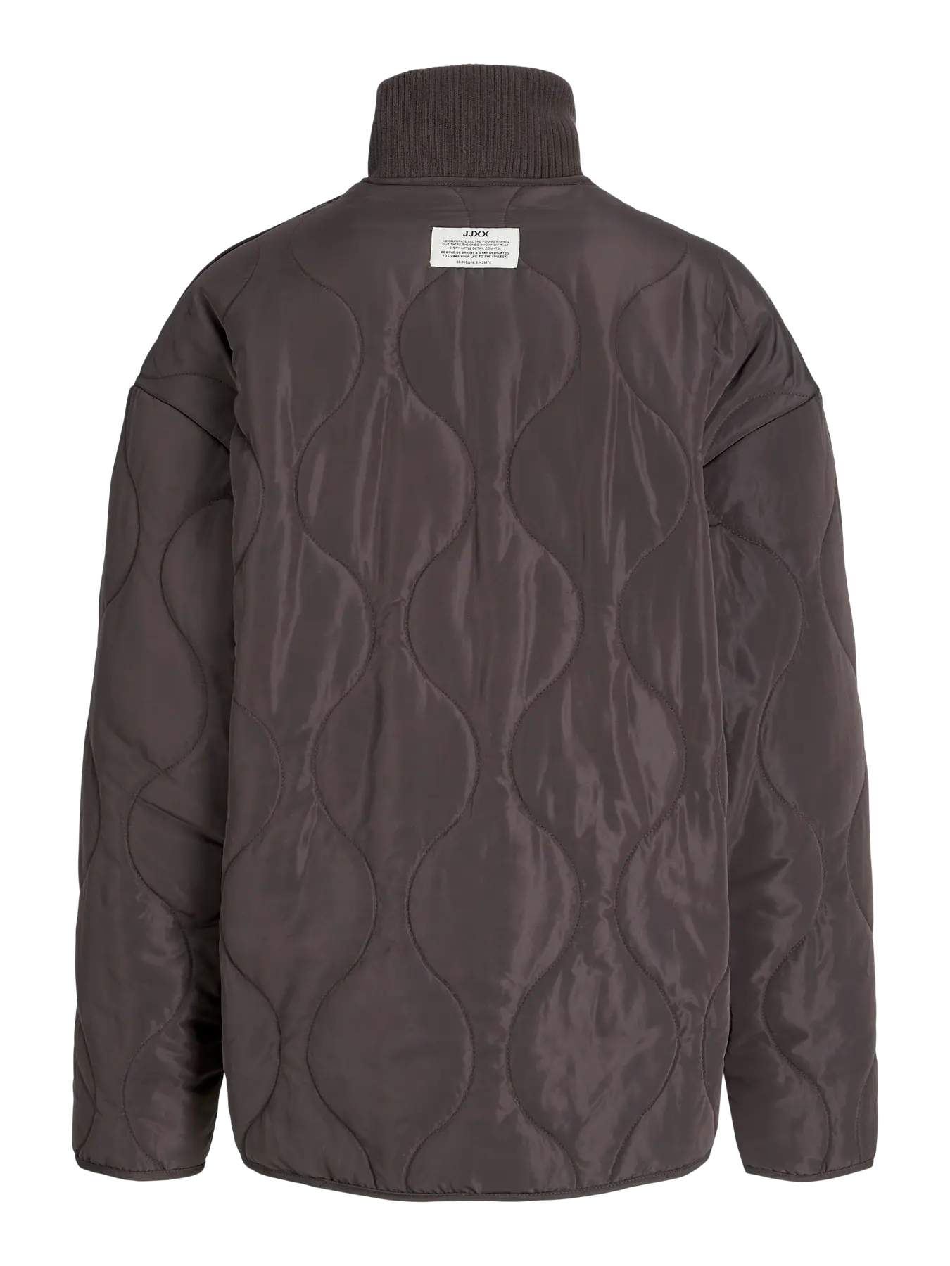 Serena Brown Mid Quilted Zip Jacket