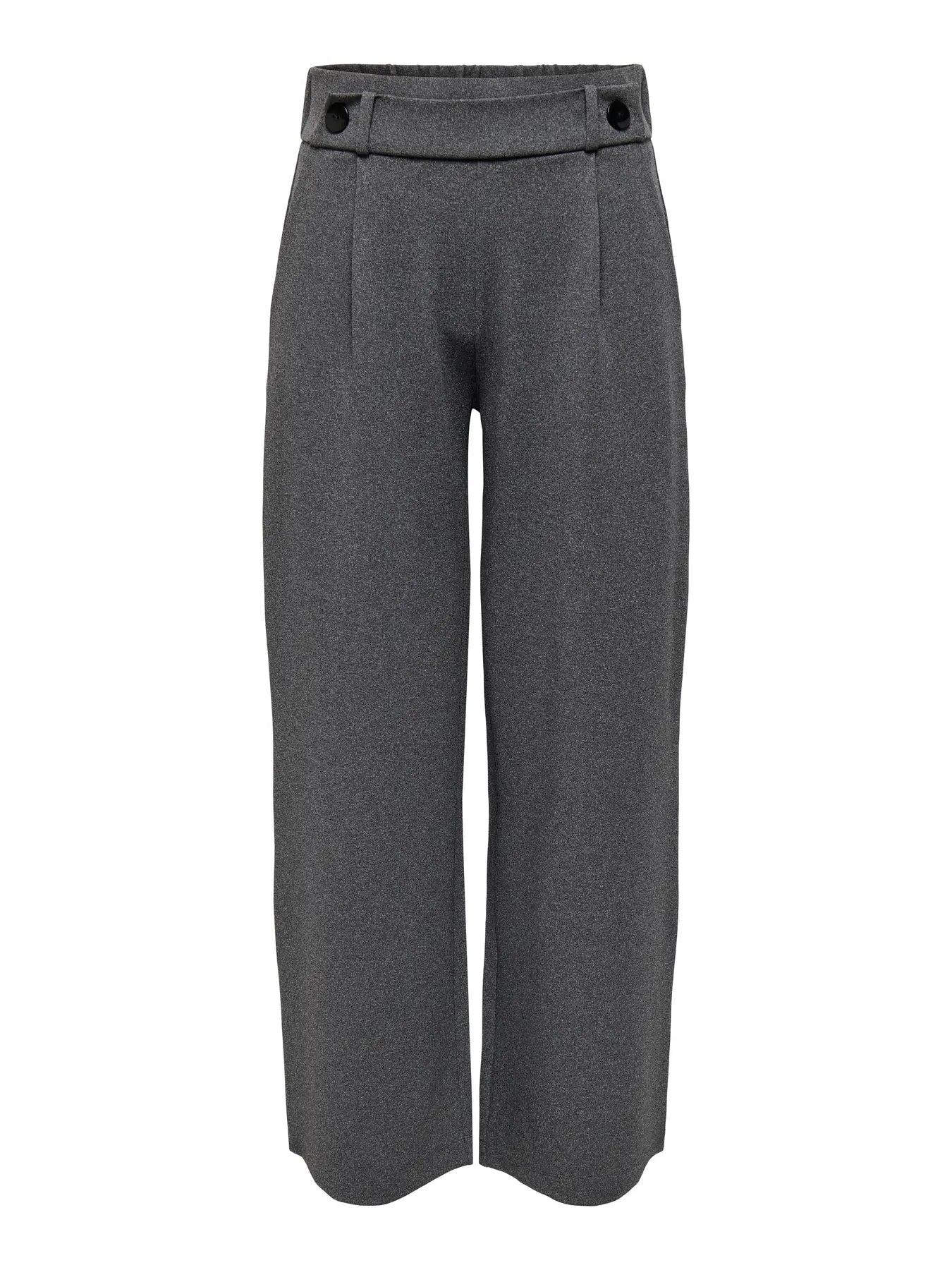 Geggo Button Grey Wide Leg Trousers
