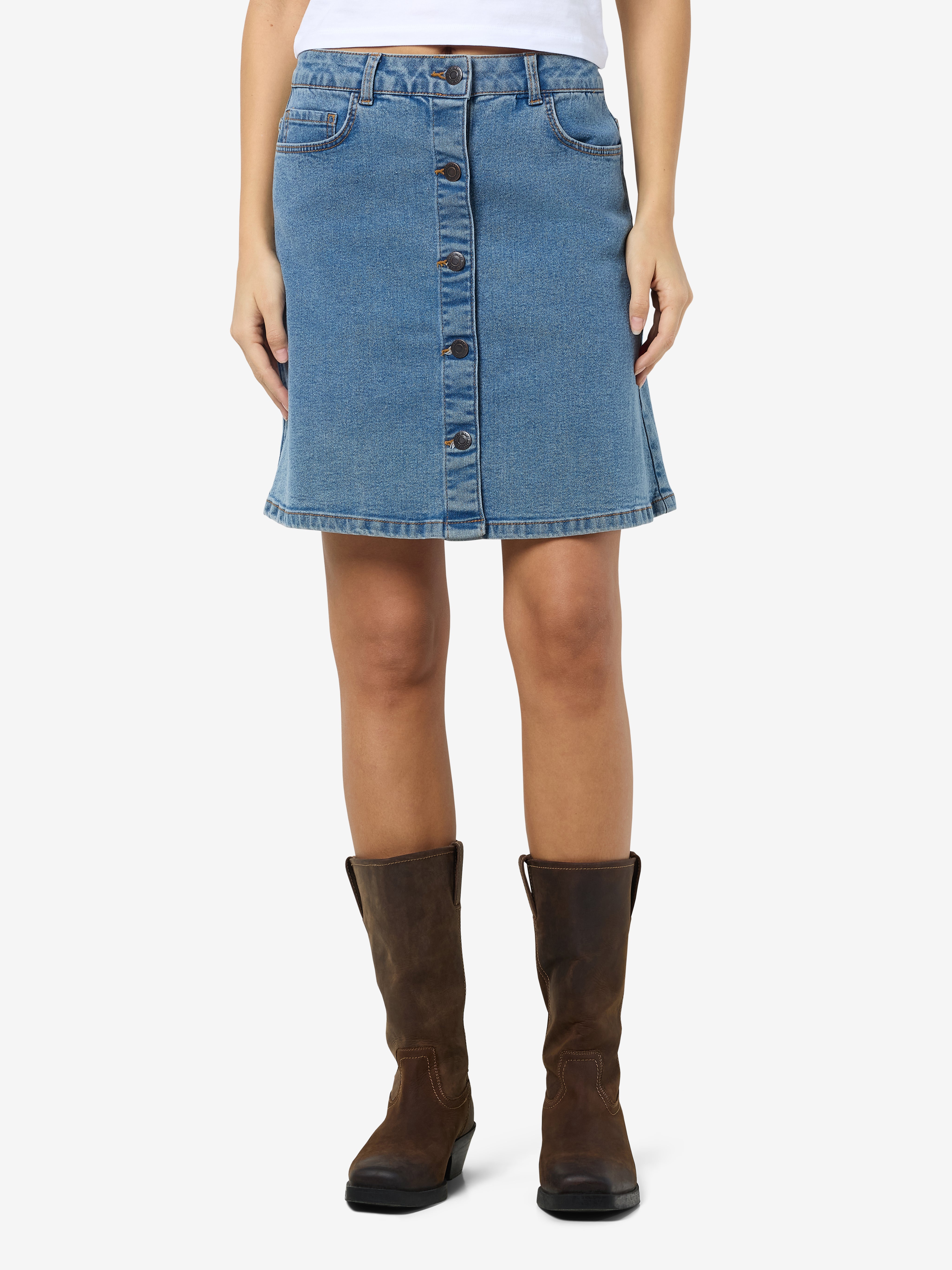 Ronnie A-line Denim Mini Skirt