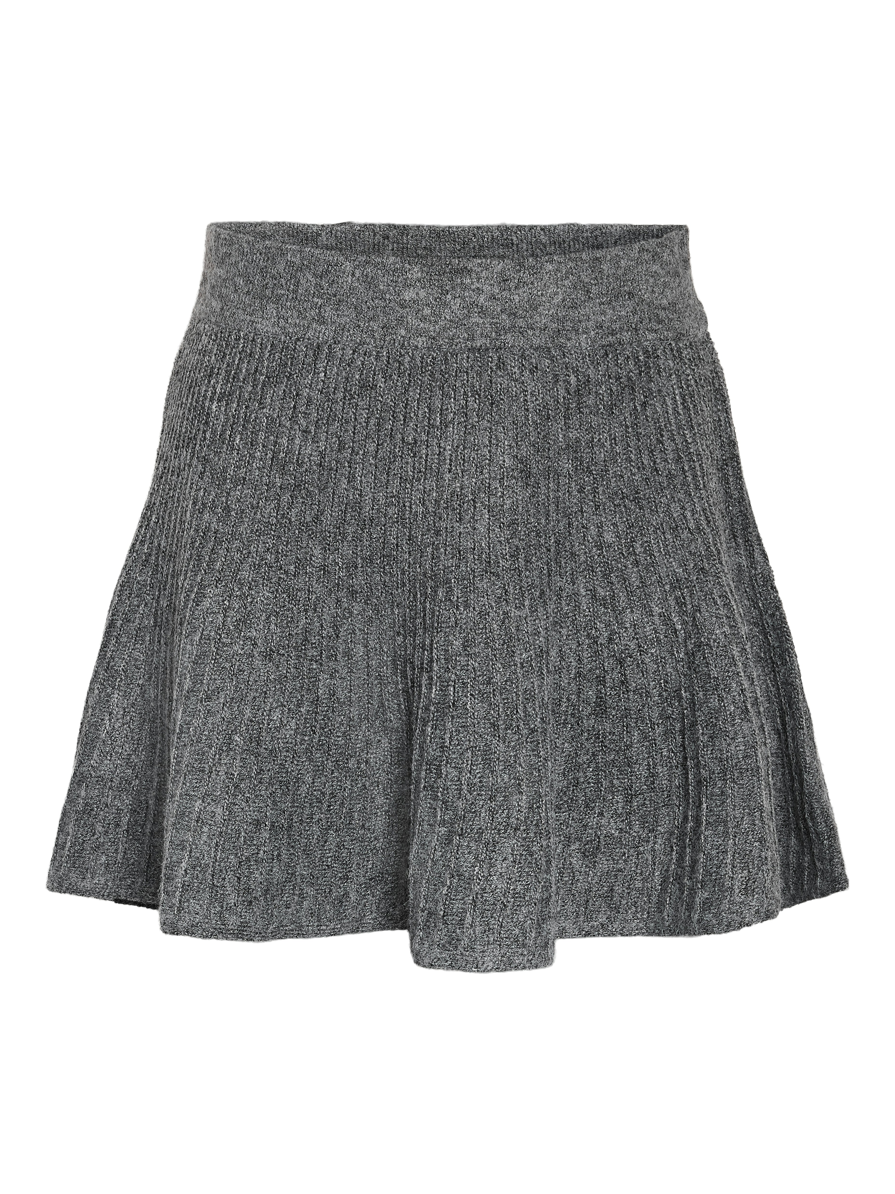 Nola Grey Knit Pleated Mini Skirt