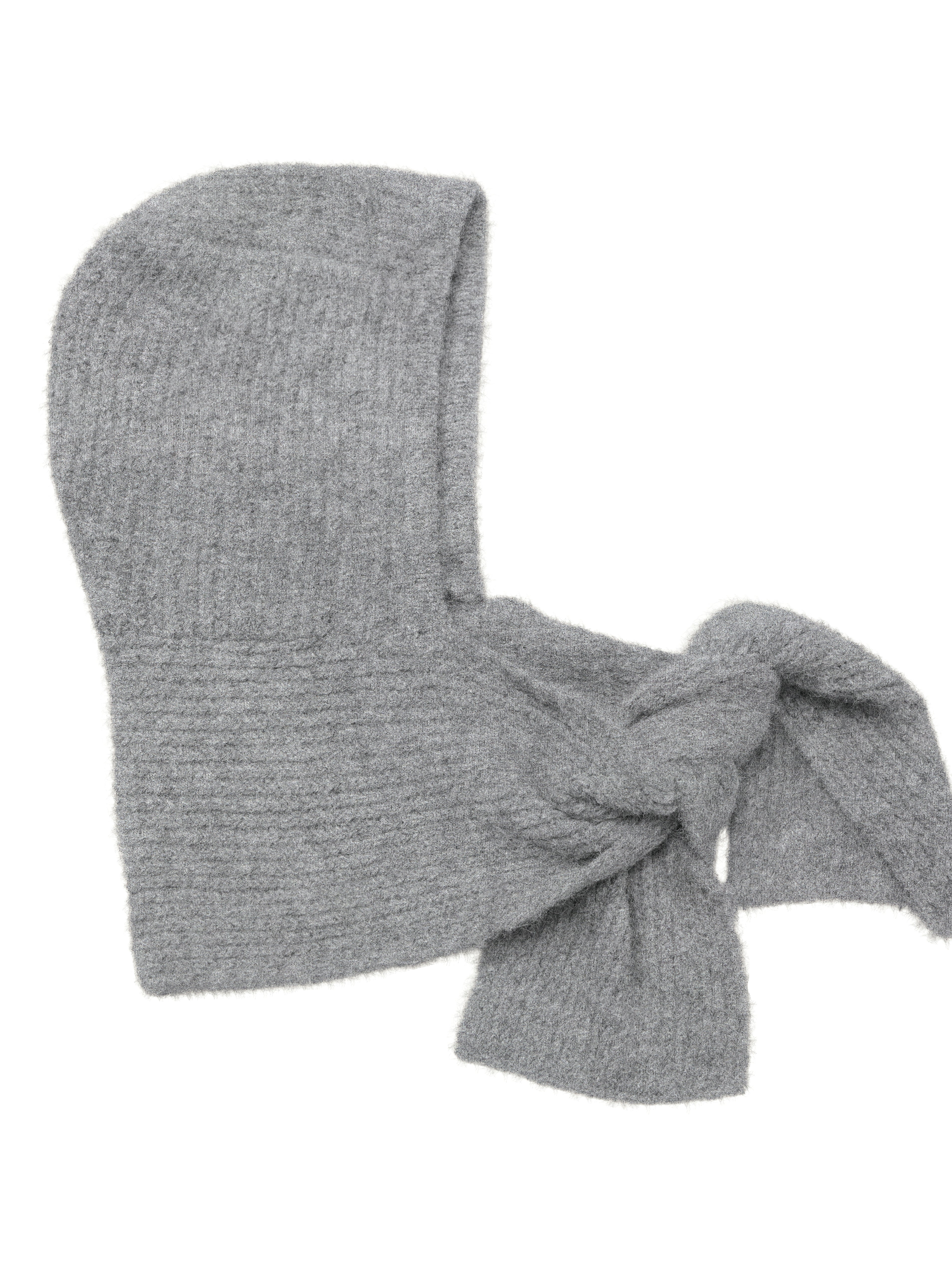 Milu Ribbed Knit Scarf Balaclava