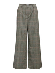 Lisa Checked Print Wide Leg Trousers
