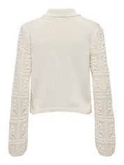 Dalia Cream Long Sleeve Knit Cardigan