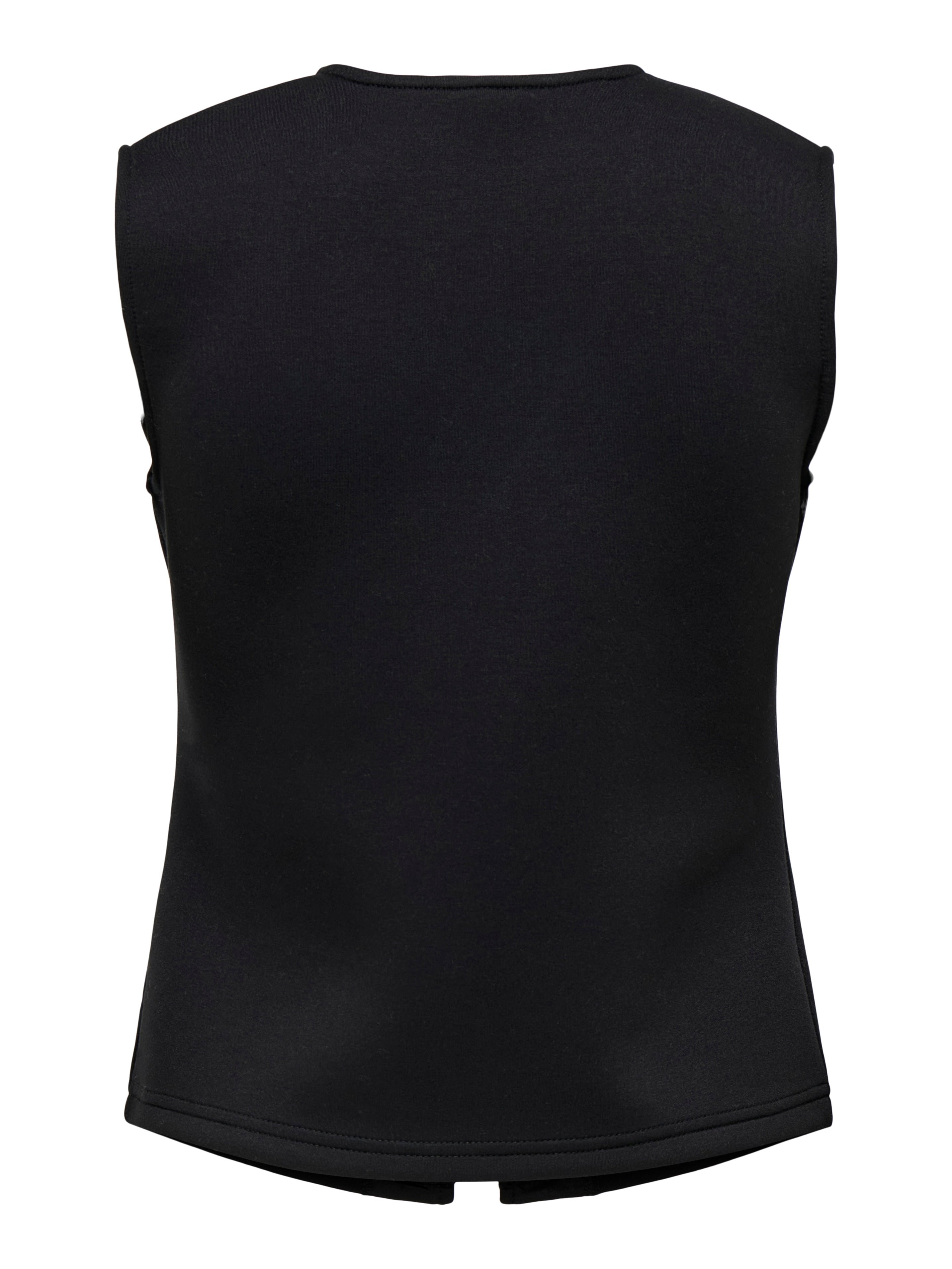 Naomi Black Vest with Gold Buttons