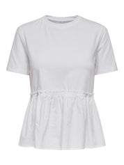 Lia White T-Shirt with Peplum