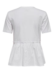 Lia White T-Shirt with Peplum