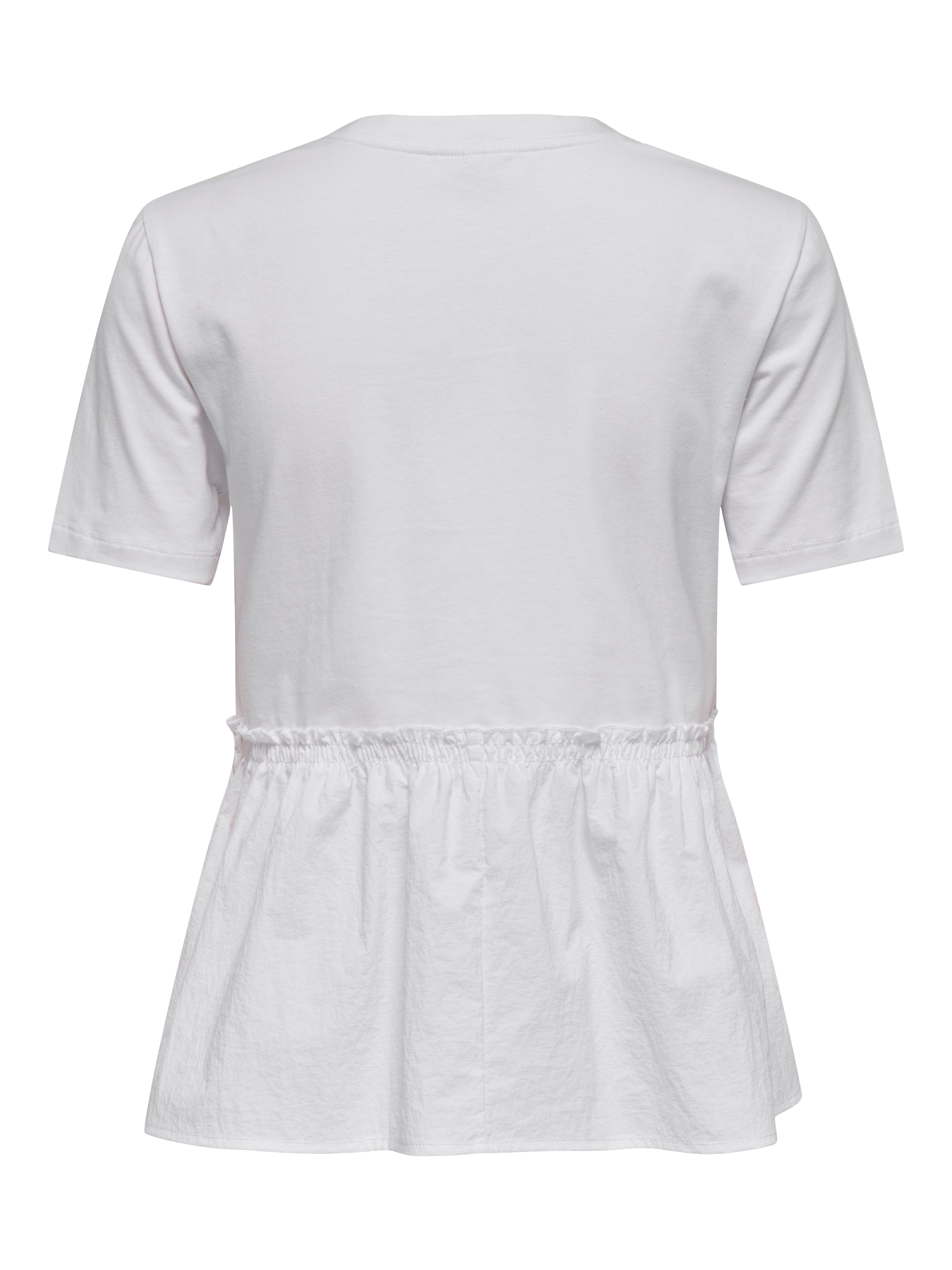 Lia White T-Shirt with Peplum