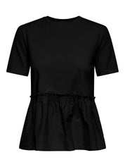 Lia Black T-Shirt with Peplum