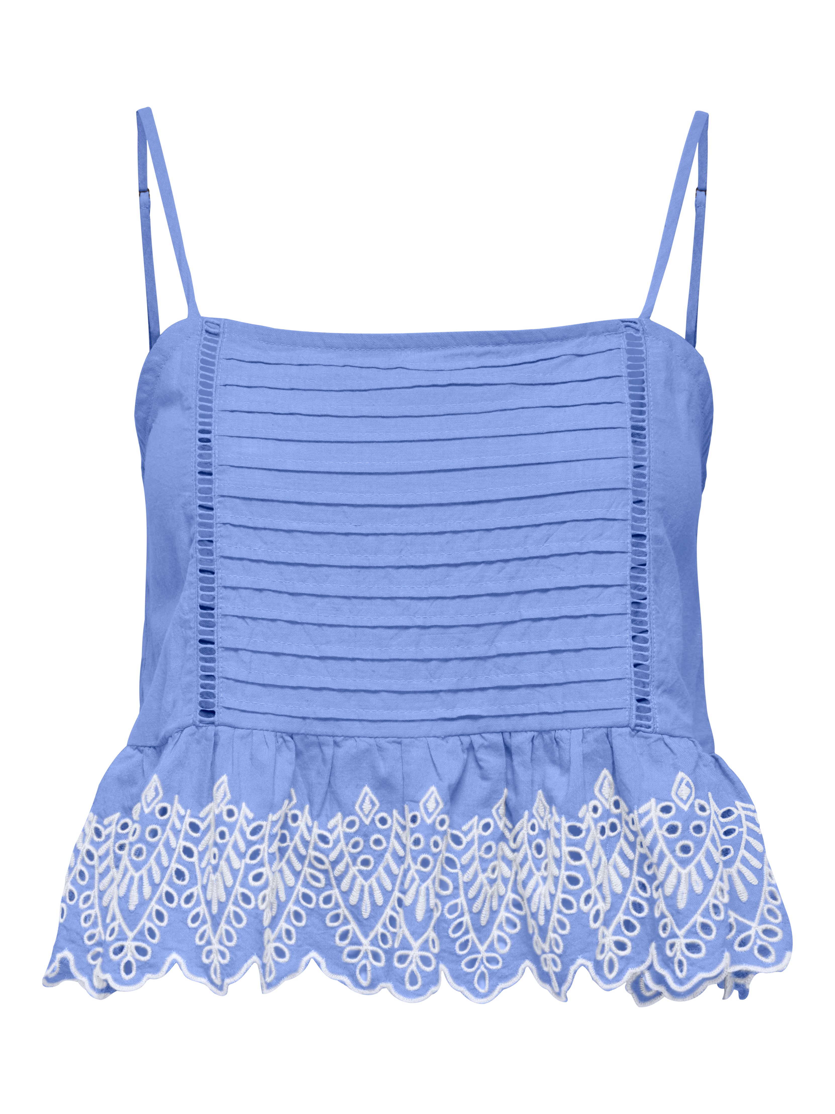 Tulum Cotton Square Neck Embroidered Top