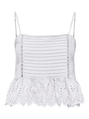 Tulum Cotton Square Neck Embroidered Top