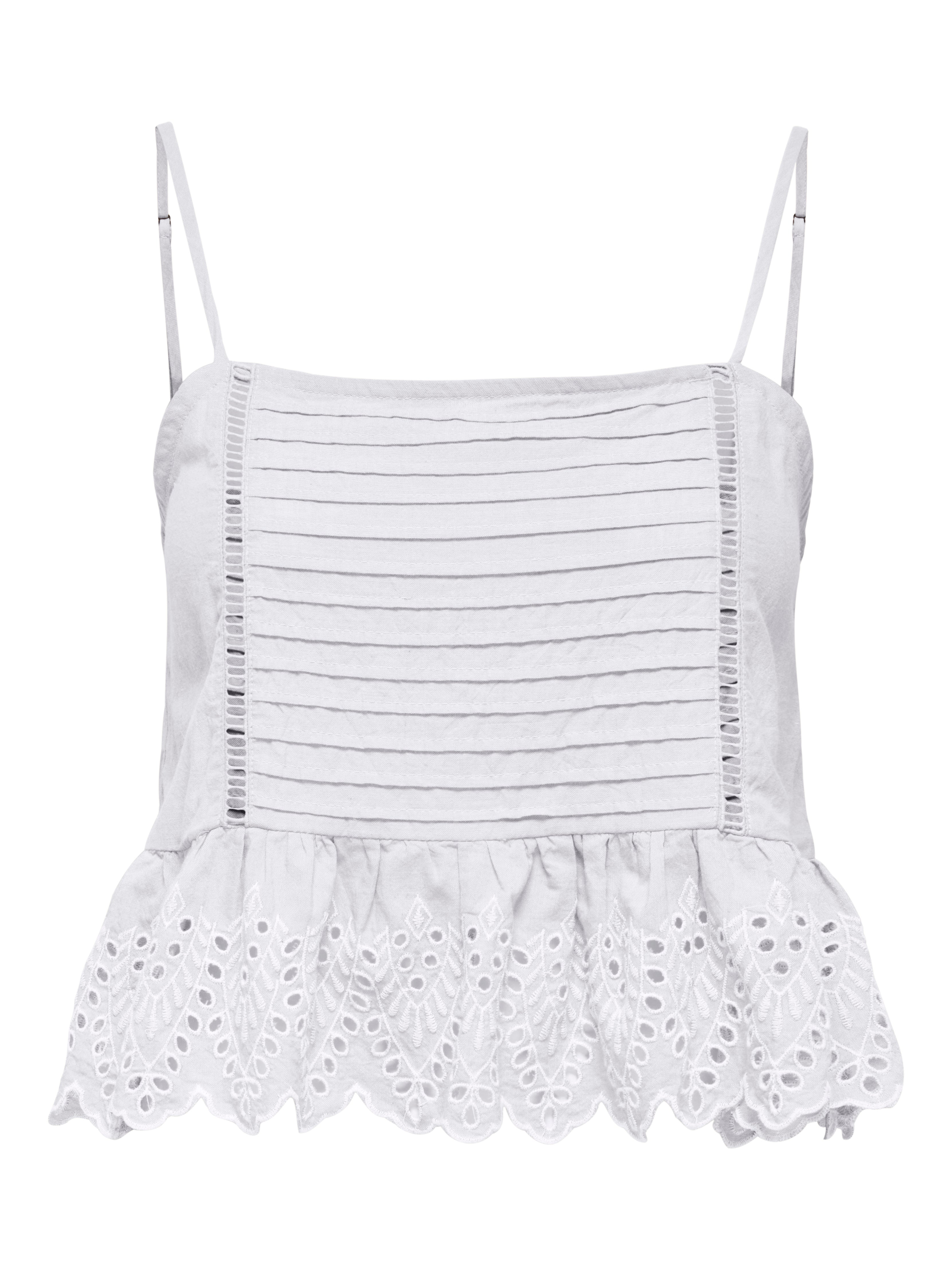 Tulum Cotton Square Neck Embroidered Top
