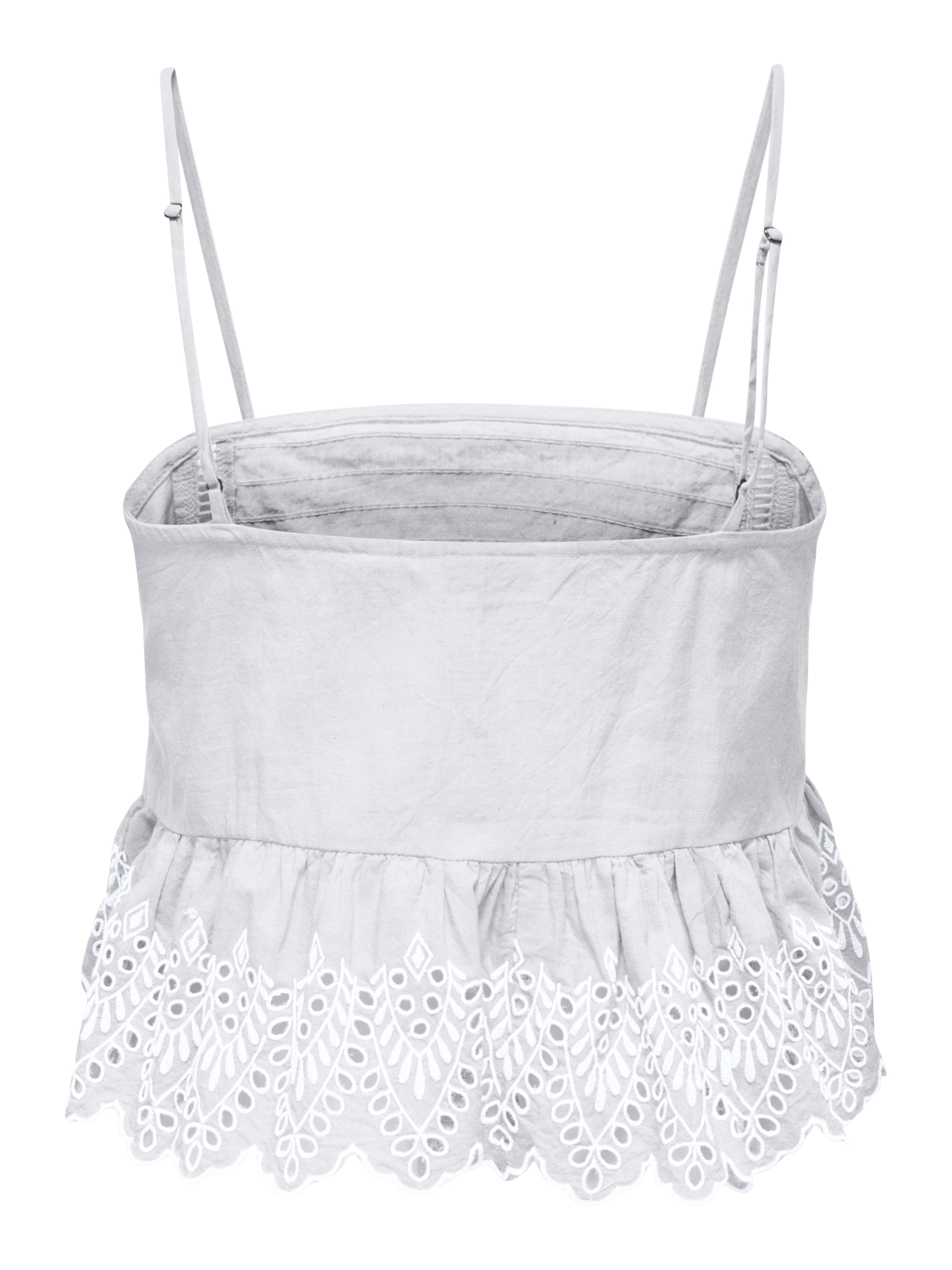 Tulum Cotton Square Neck Embroidered Top