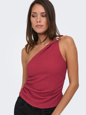 Erikka Crinkle One Shoulder Top