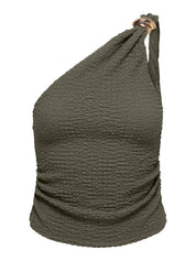Erikka Crinkle One Shoulder Top
