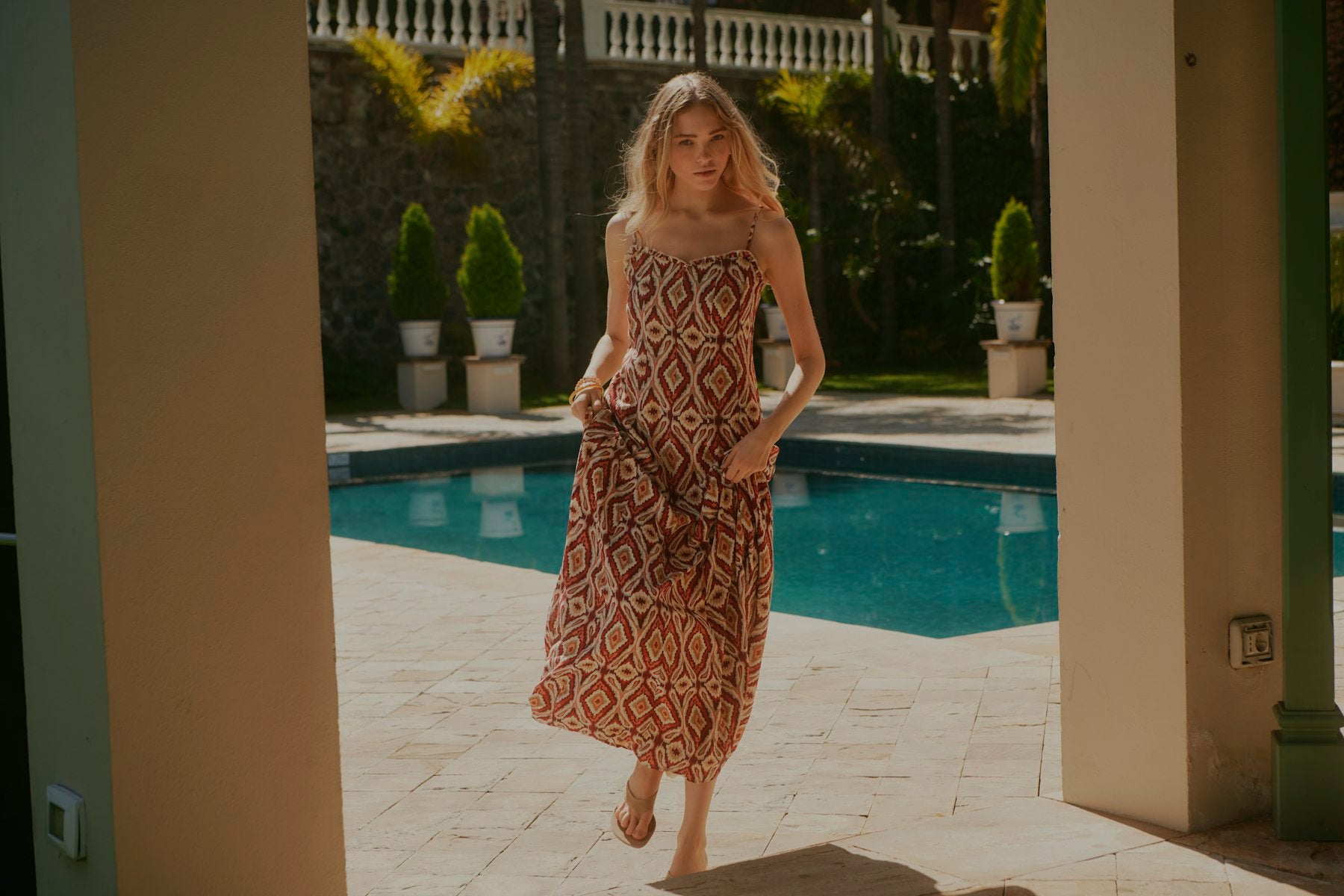 Mikasi Print Sun Maxi Dress