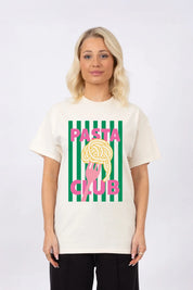 Regular Fit T-shirt in Pasta Club Food Print