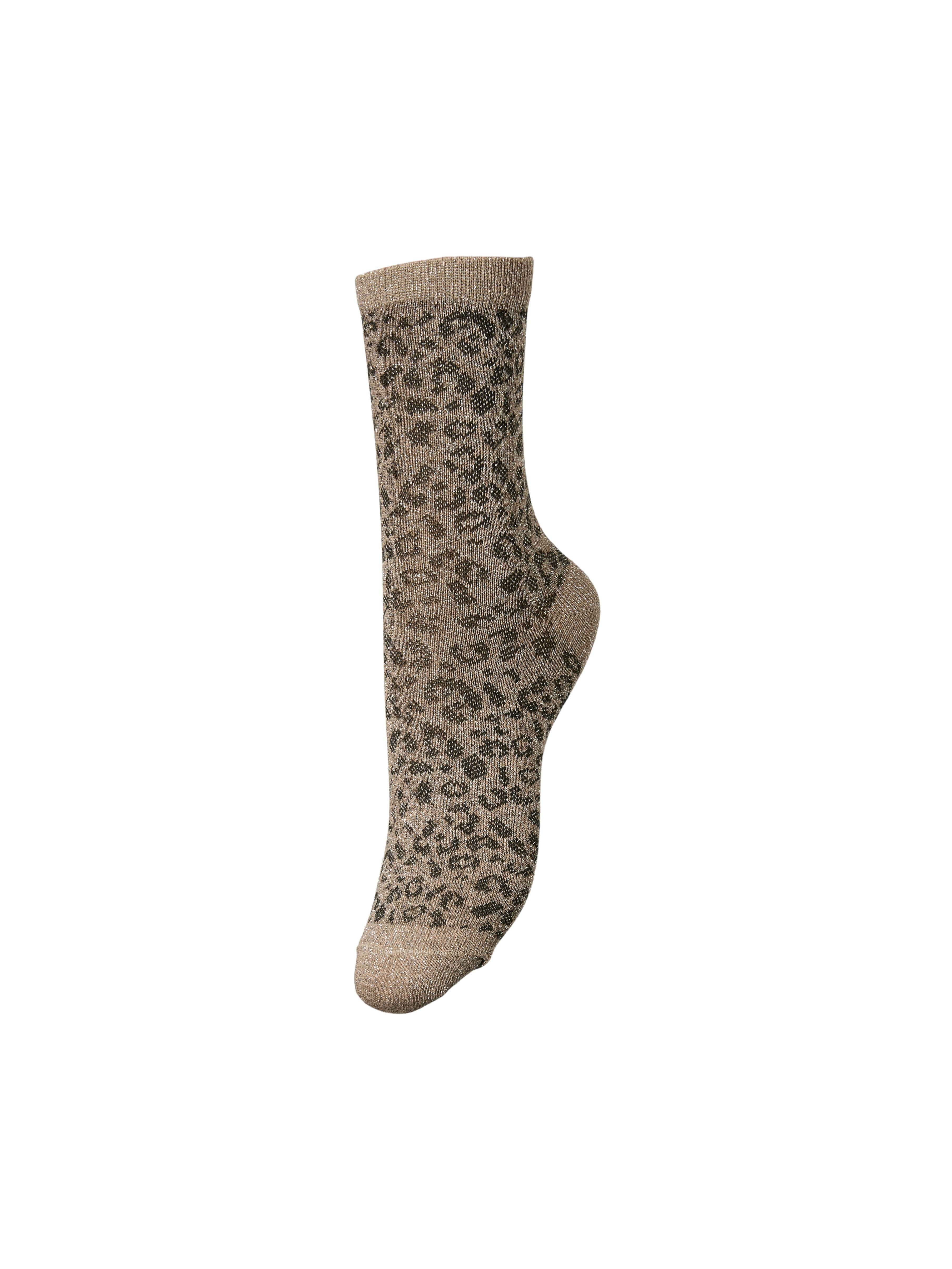 Sebby Glitter Leopard Socks
