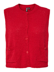 Jessie Red Round Neck Knit Top