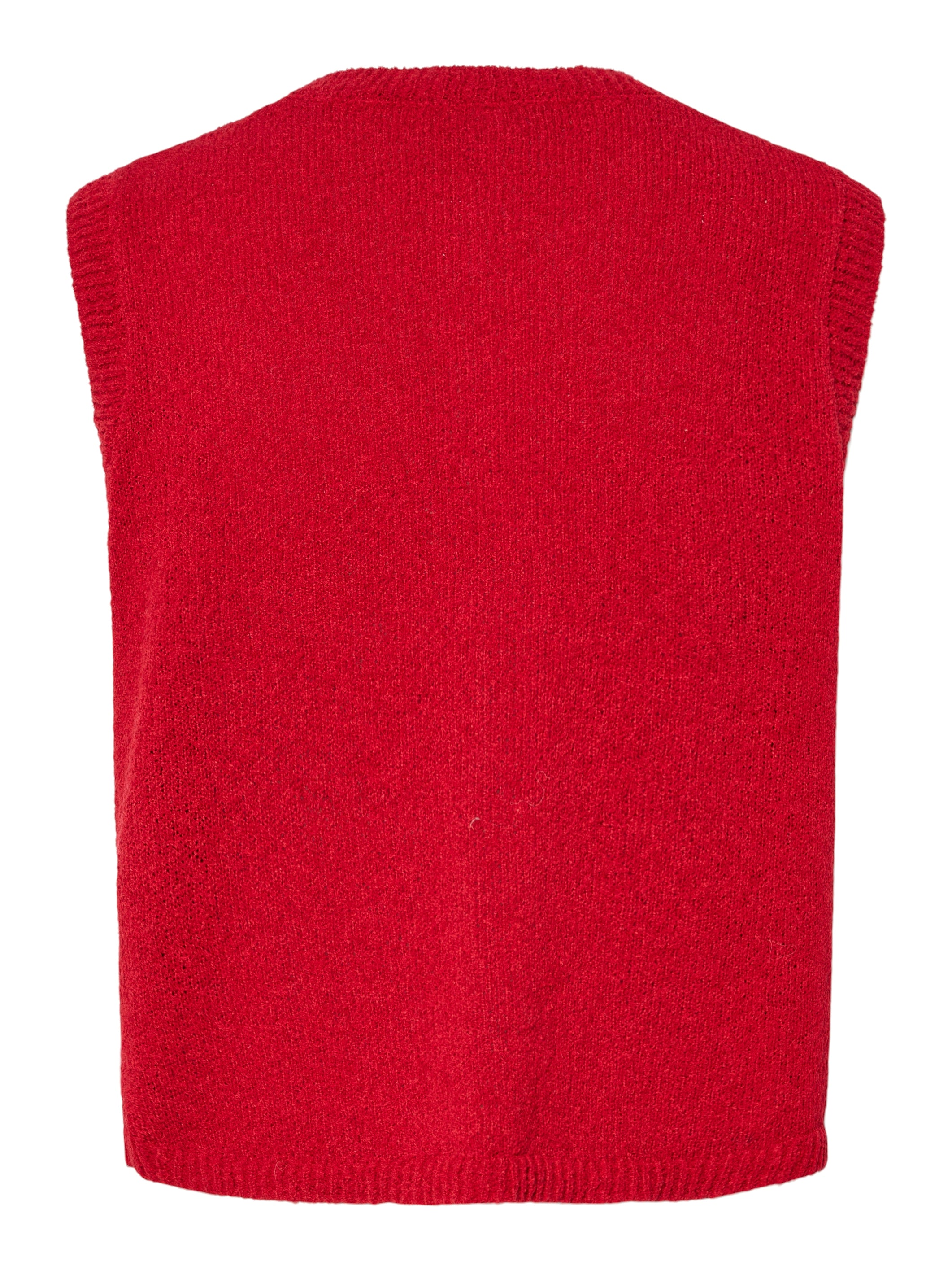 Jessie Red Round Neck Knit Top