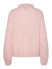 Josephine Pink Bow Roll Neck Jumper
