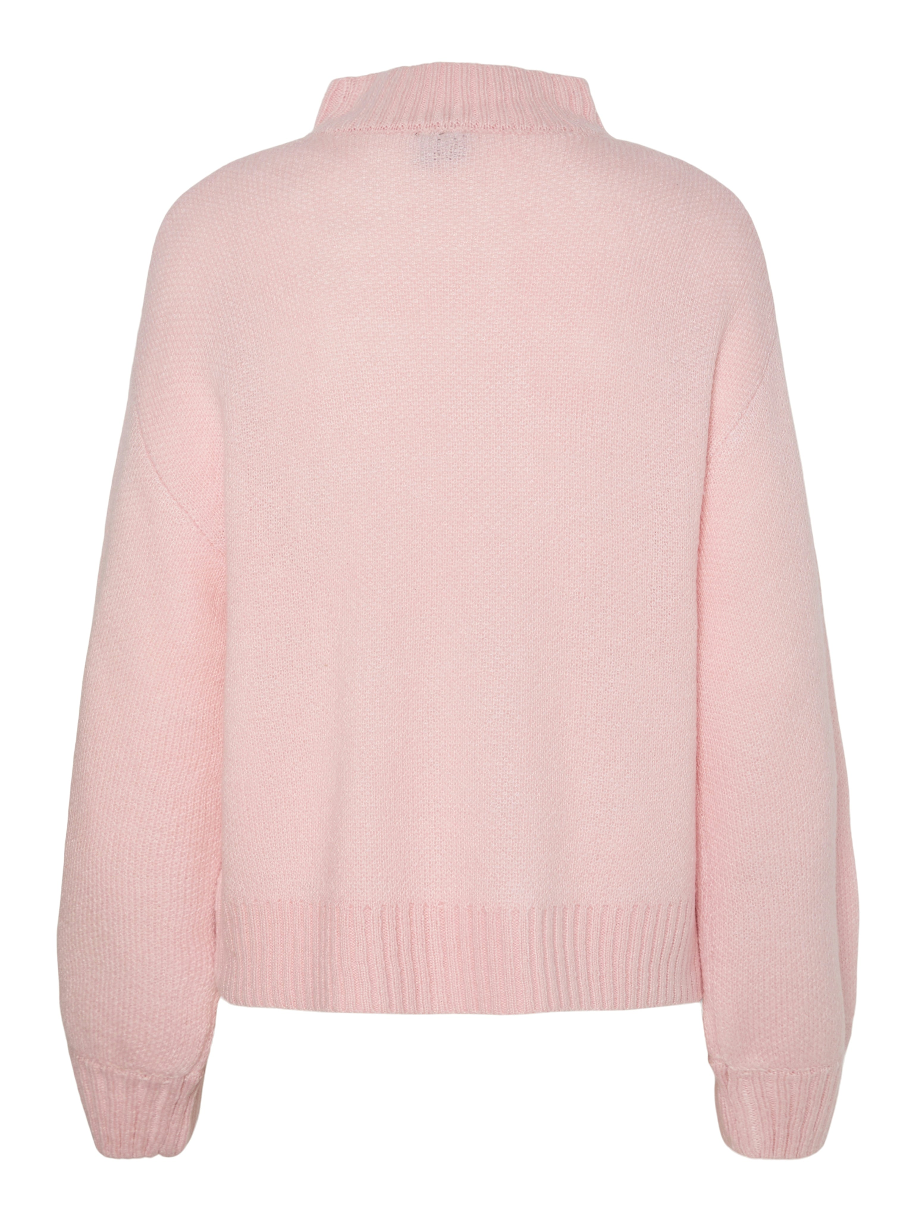 Josephine Pink Bow Roll Neck Jumper
