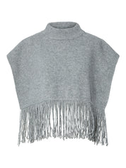 Julie Grey Fringe Poncho