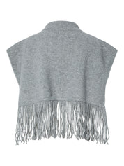Julie Grey Fringe Poncho