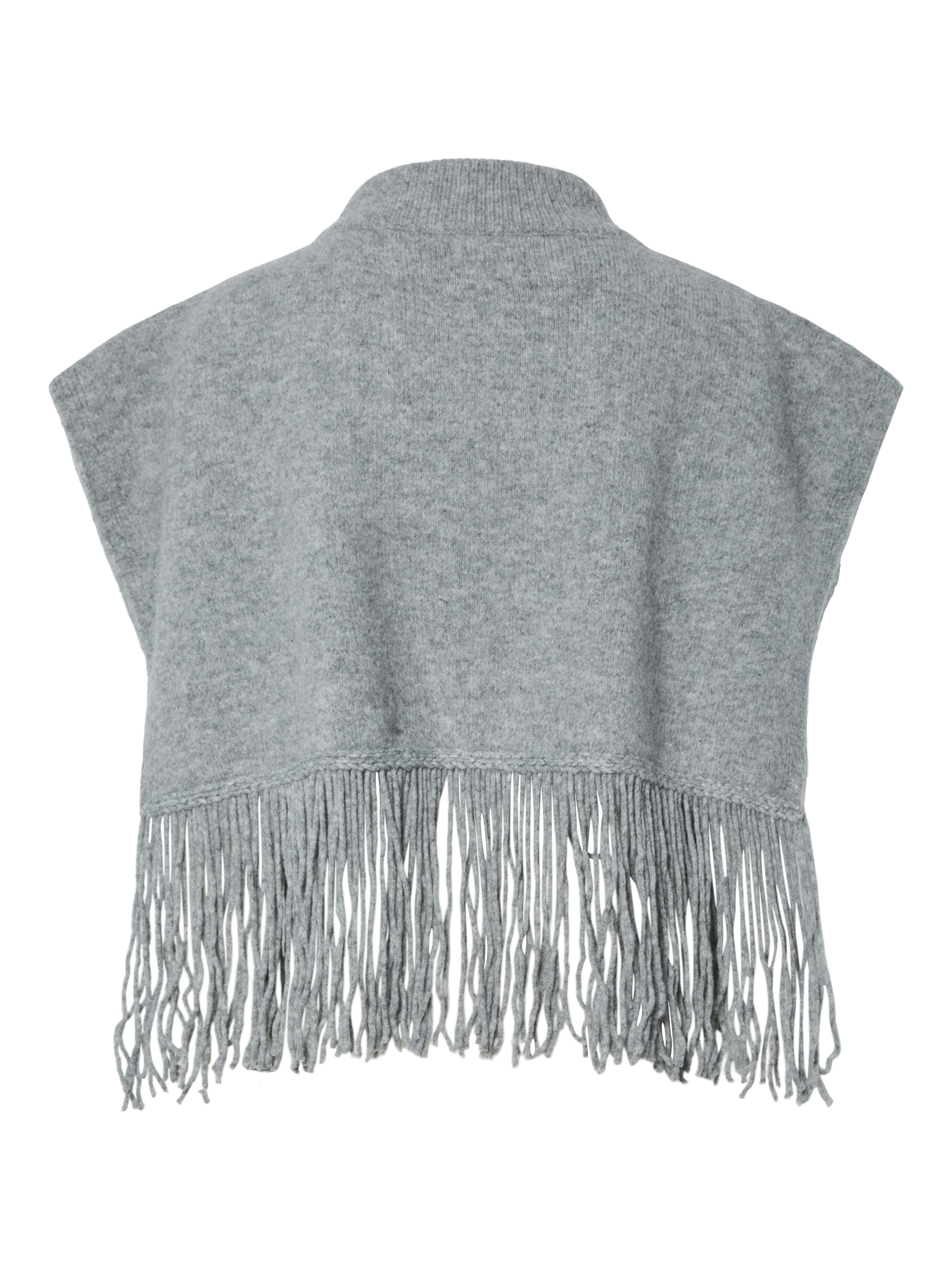 Julie Grey Fringe Poncho