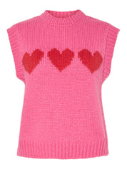 Jove Heart Sleeveless Knit Vest