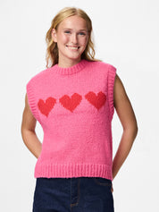 Jove Heart Sleeveless Knit Vest