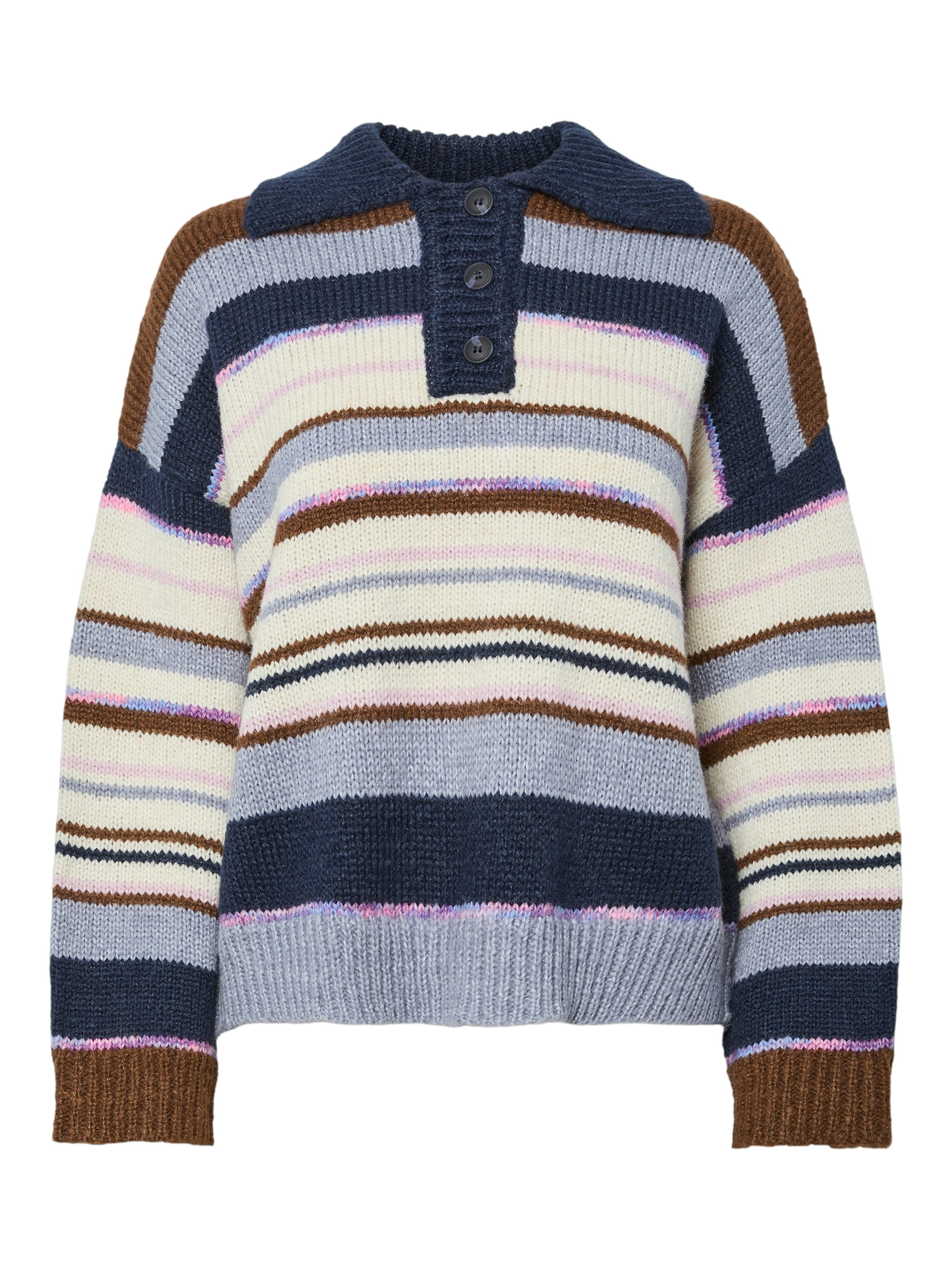 Rye Stripe Polo Knit Pullover