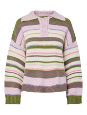 Rye Stripe Polo Knit Pullover