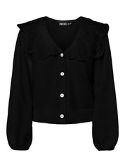 Abby Black Lace Collar Cardigan