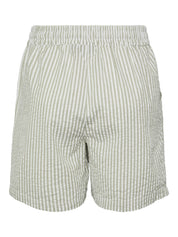 Pieces Sally Green Stripe Shorts