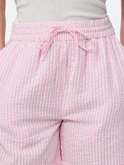 Pieces Sally Pink Stripe Shorts