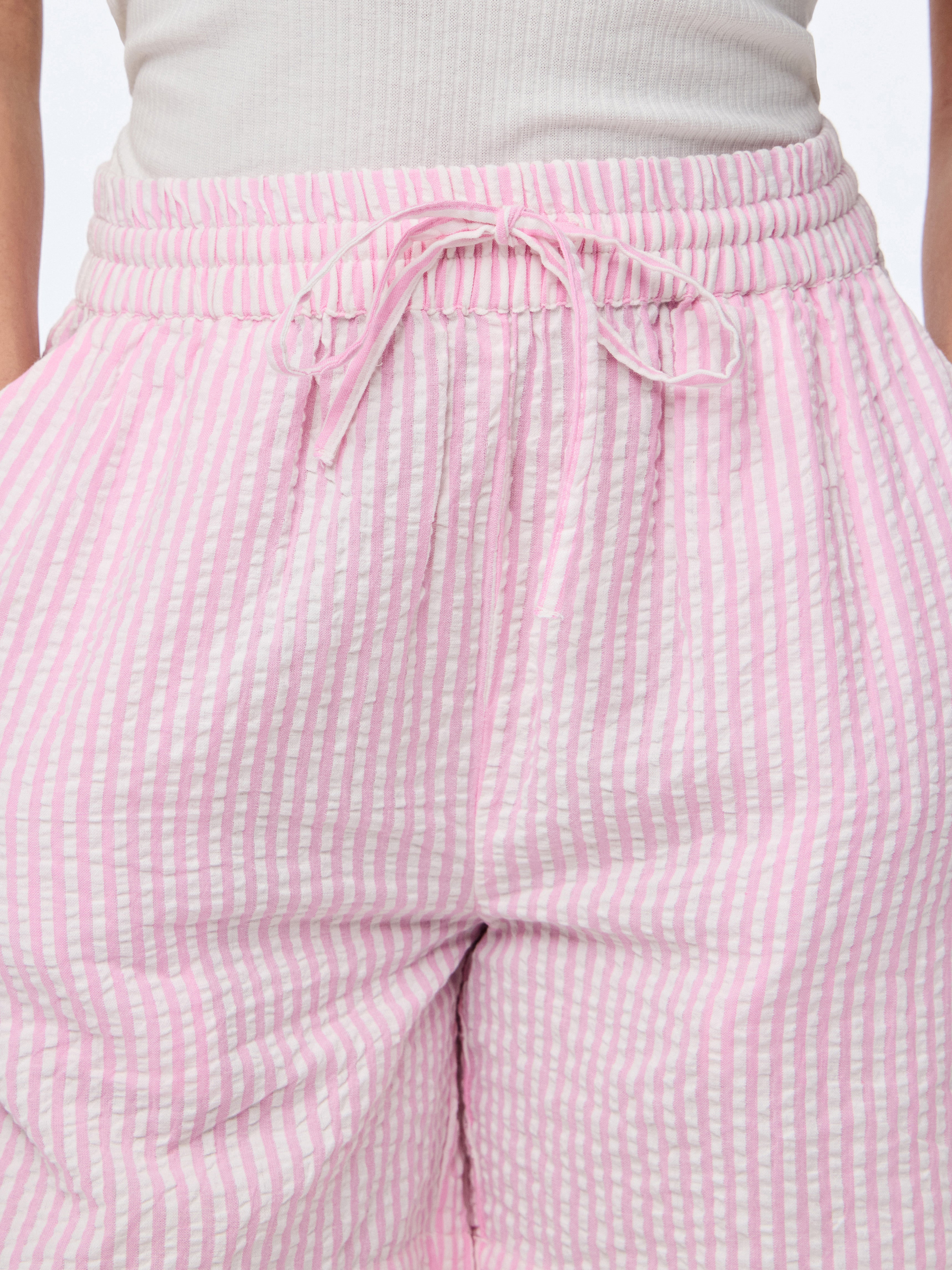 Pieces Sally Pink Stripe Shorts