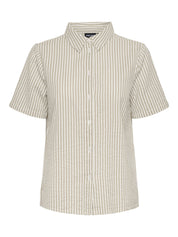 Pieces Sally Green Stripe Shirt