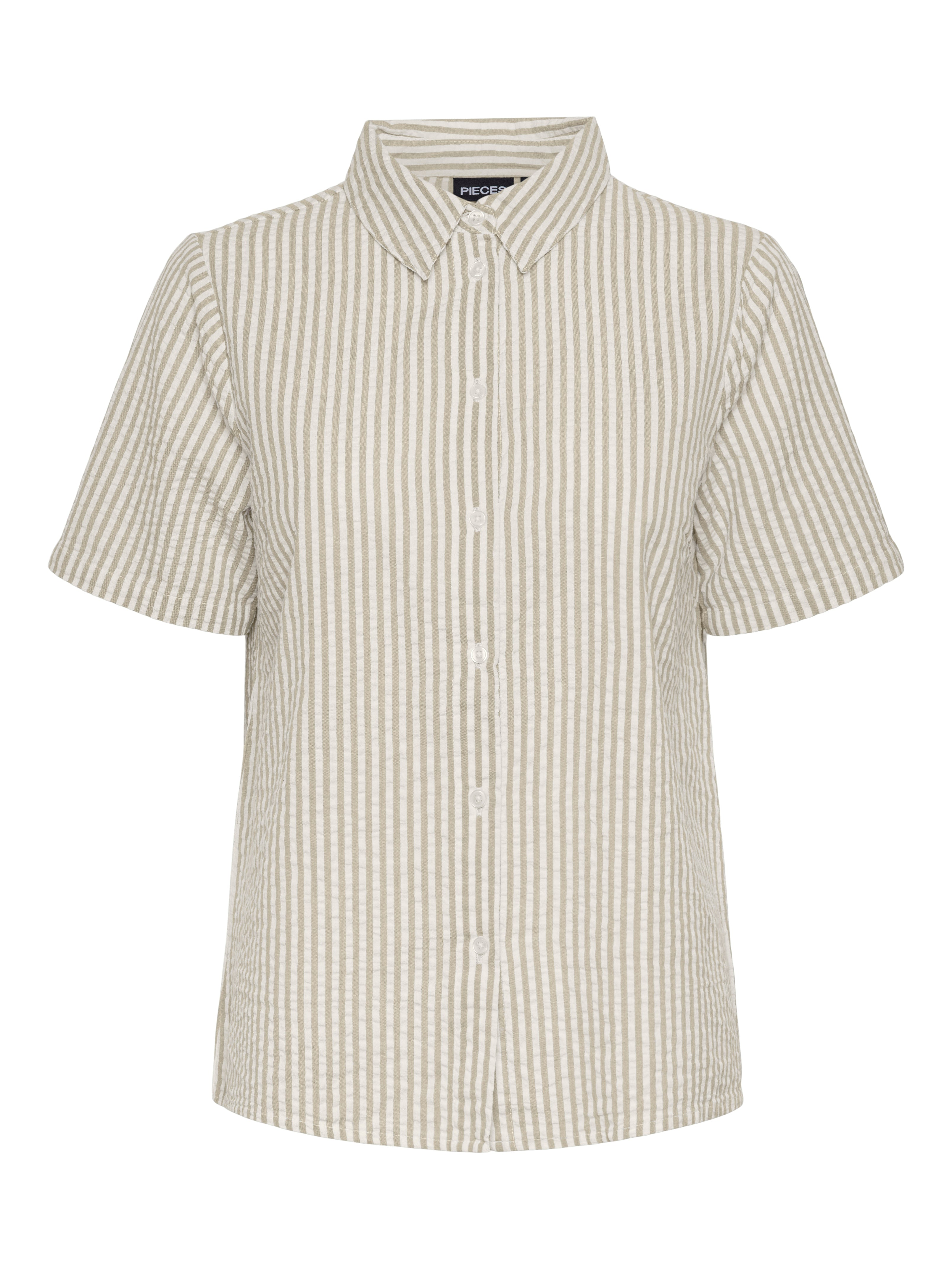 Pieces Sally Green Stripe Shirt