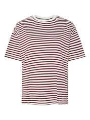 Sadie Burgundy Stripe Oversize T-shirt