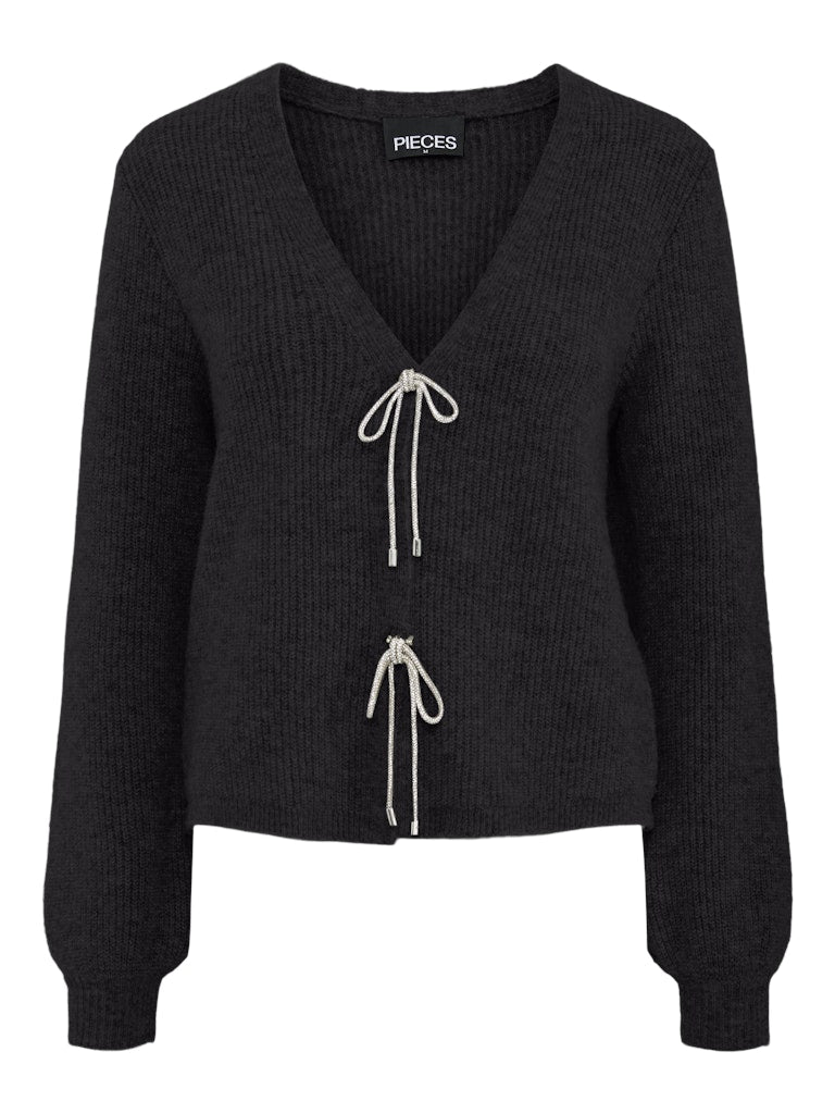Anna Diamante Bow V-neck Cardigan