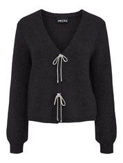 Anna Diamante Bow V-neck Cardigan