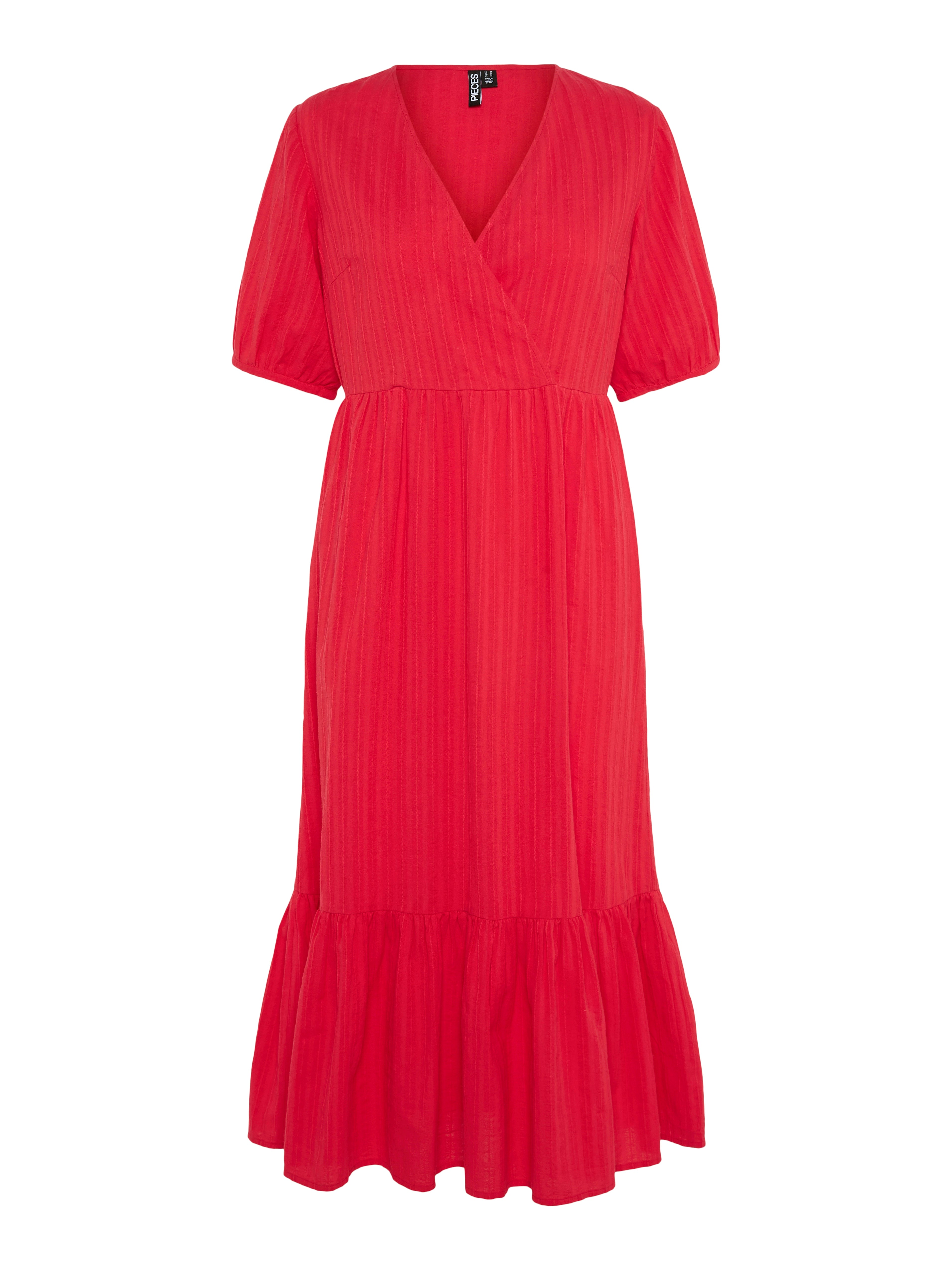 Sanon Red V-neck Midi Dress