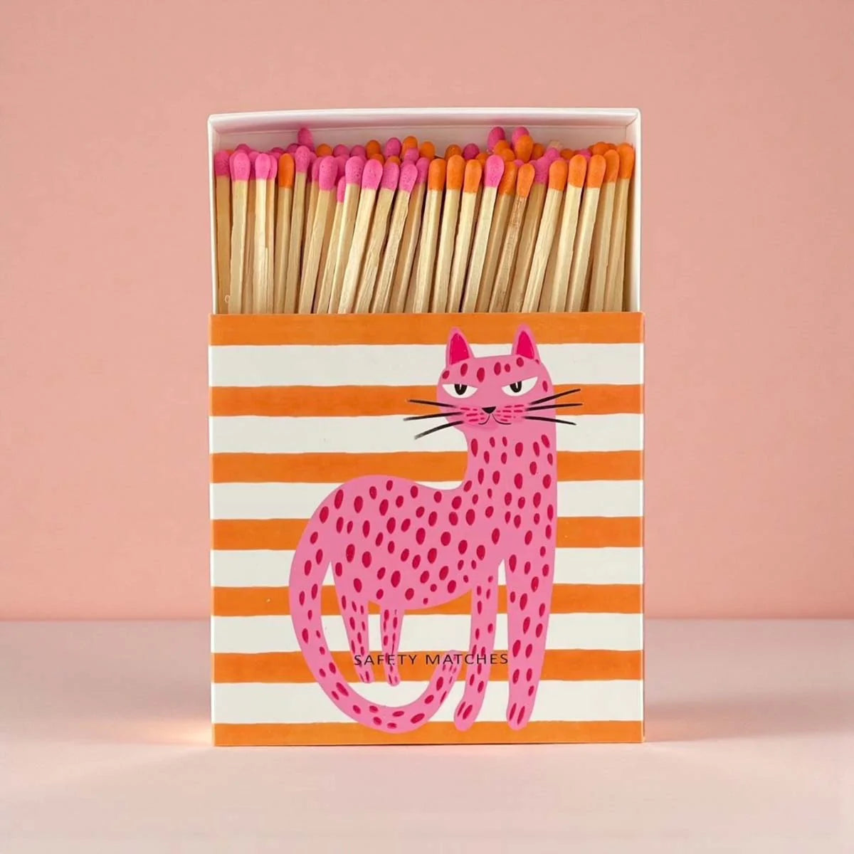 Pink Cat Safety Match Box