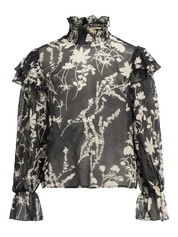Pearl Floral High Neck Blouse