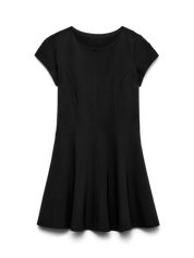 Jazlyn Black Waisted Short Dress