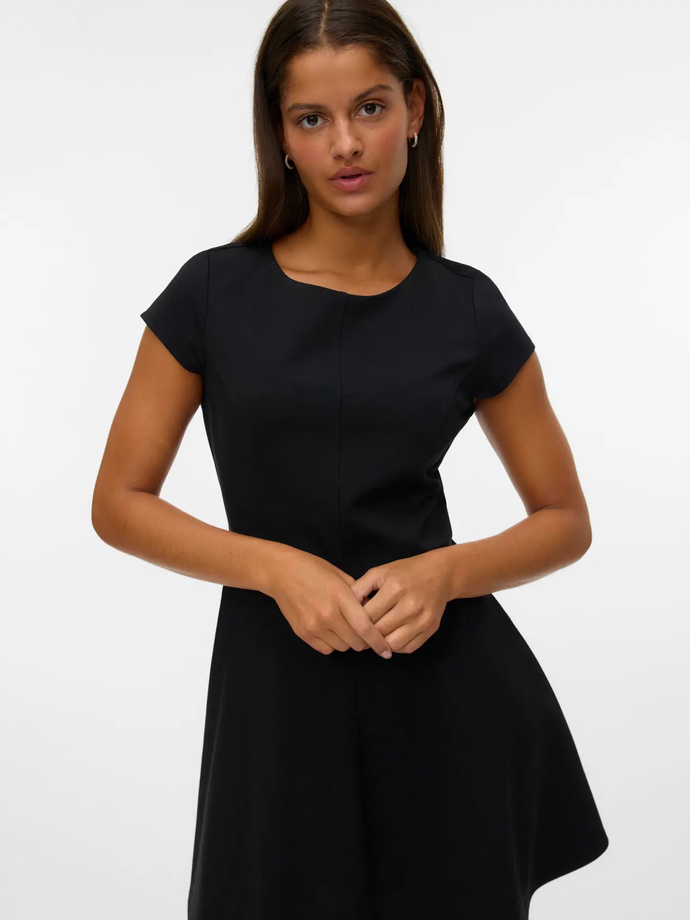 Jazlyn Black Waisted Short Dress