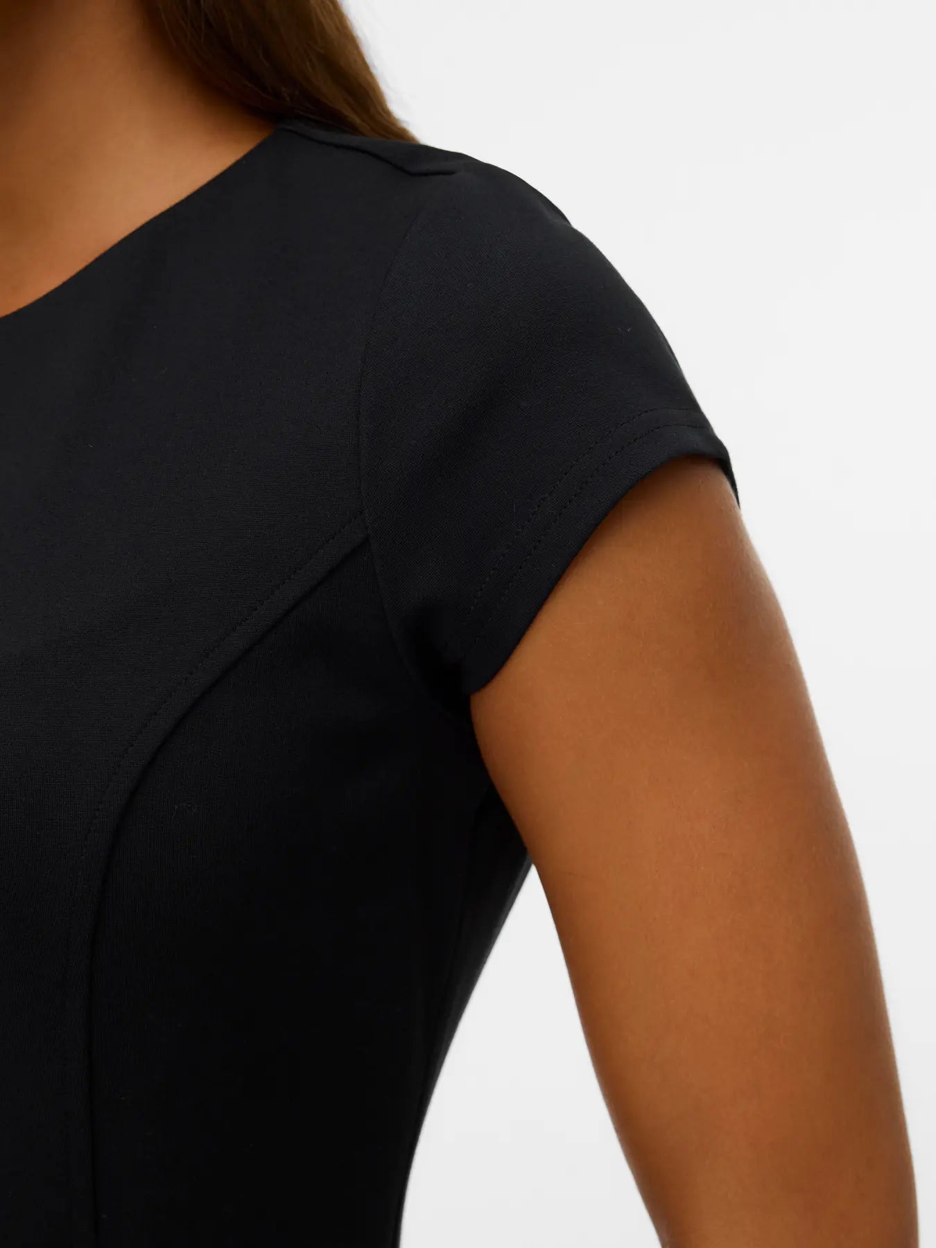 Jazlyn Black Waisted Short Dress