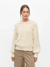 Hollow Jacquard Zebra Fluffy Knit