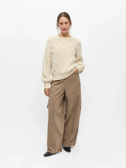 Hollow Jacquard Zebra Fluffy Knit